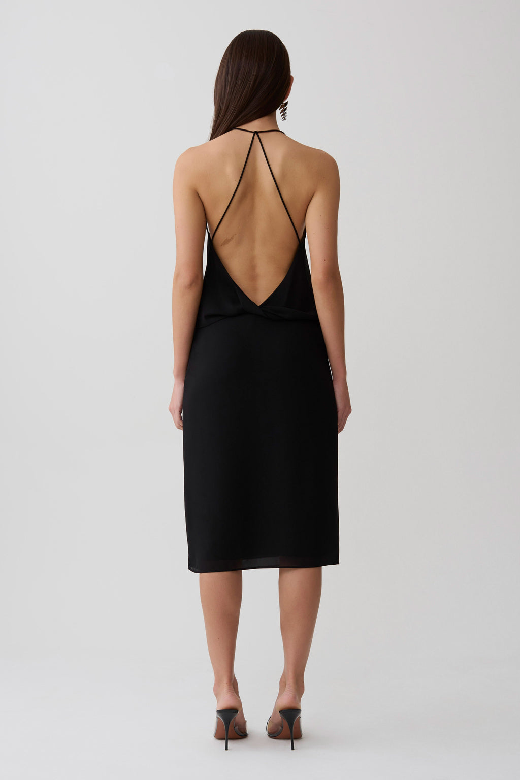Chiffon Midi Skirt - Black