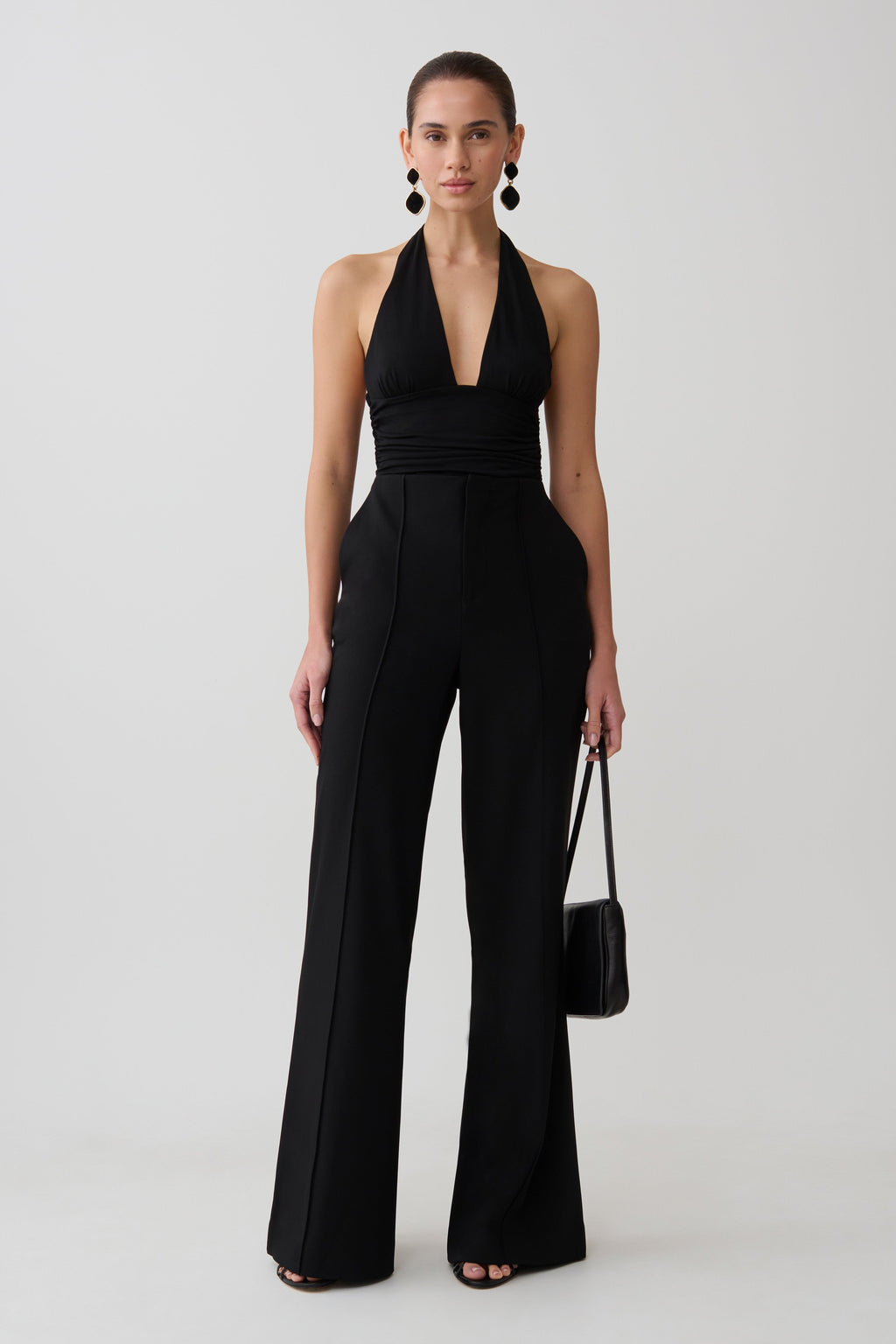 High Waisted Suiting Pants - Black