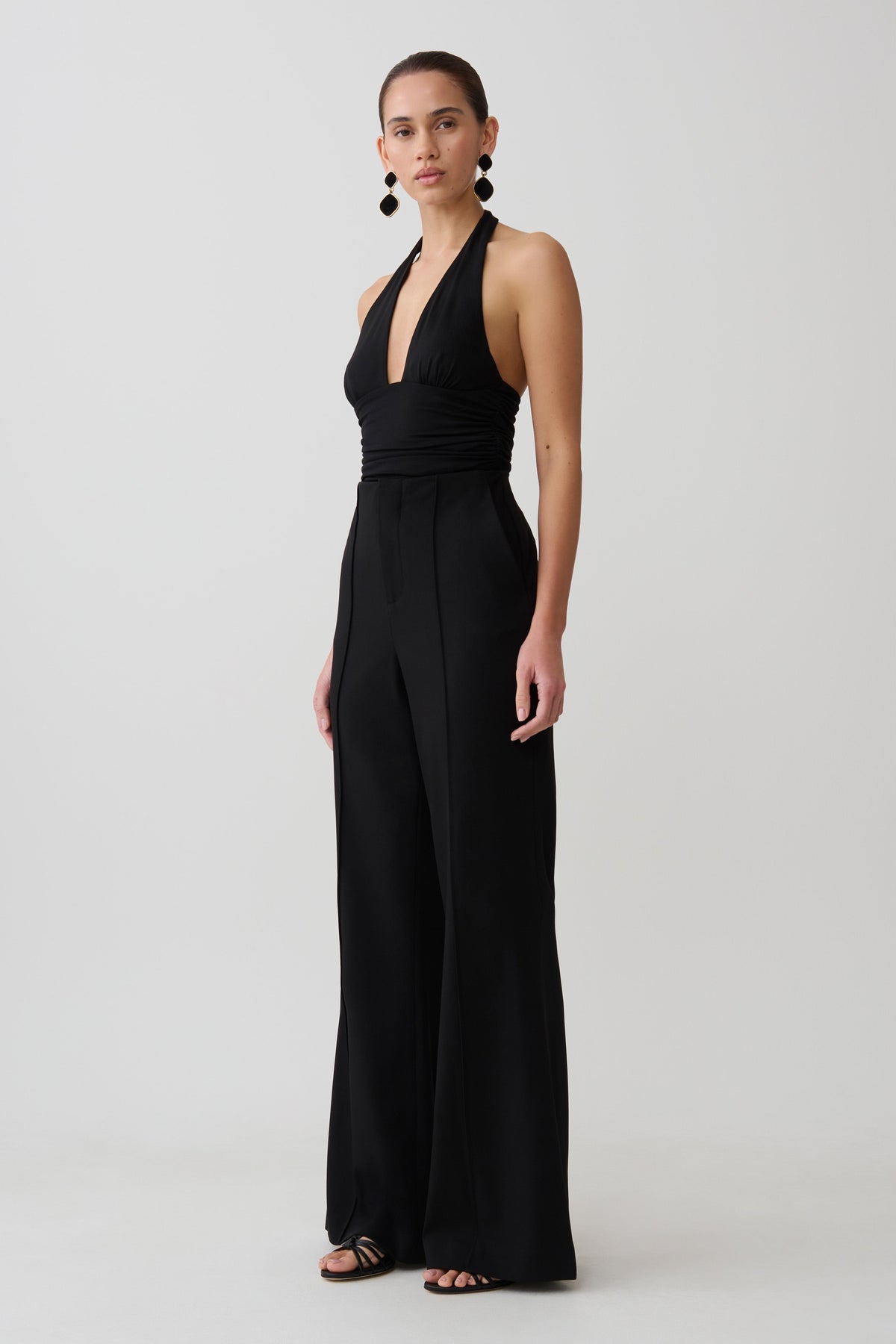 High Waisted Suiting Pants - Black