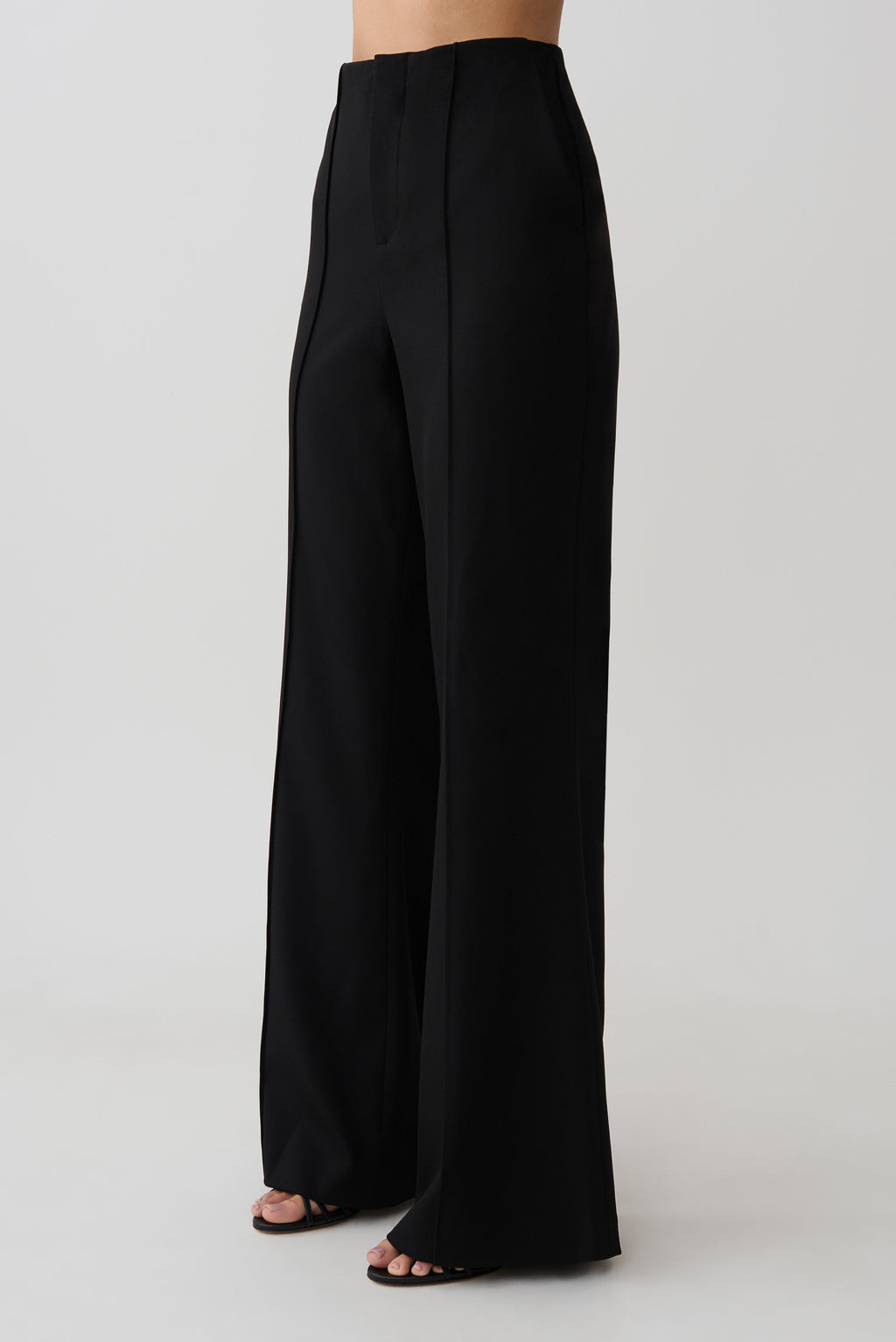High Waisted Suiting Pants - Black
