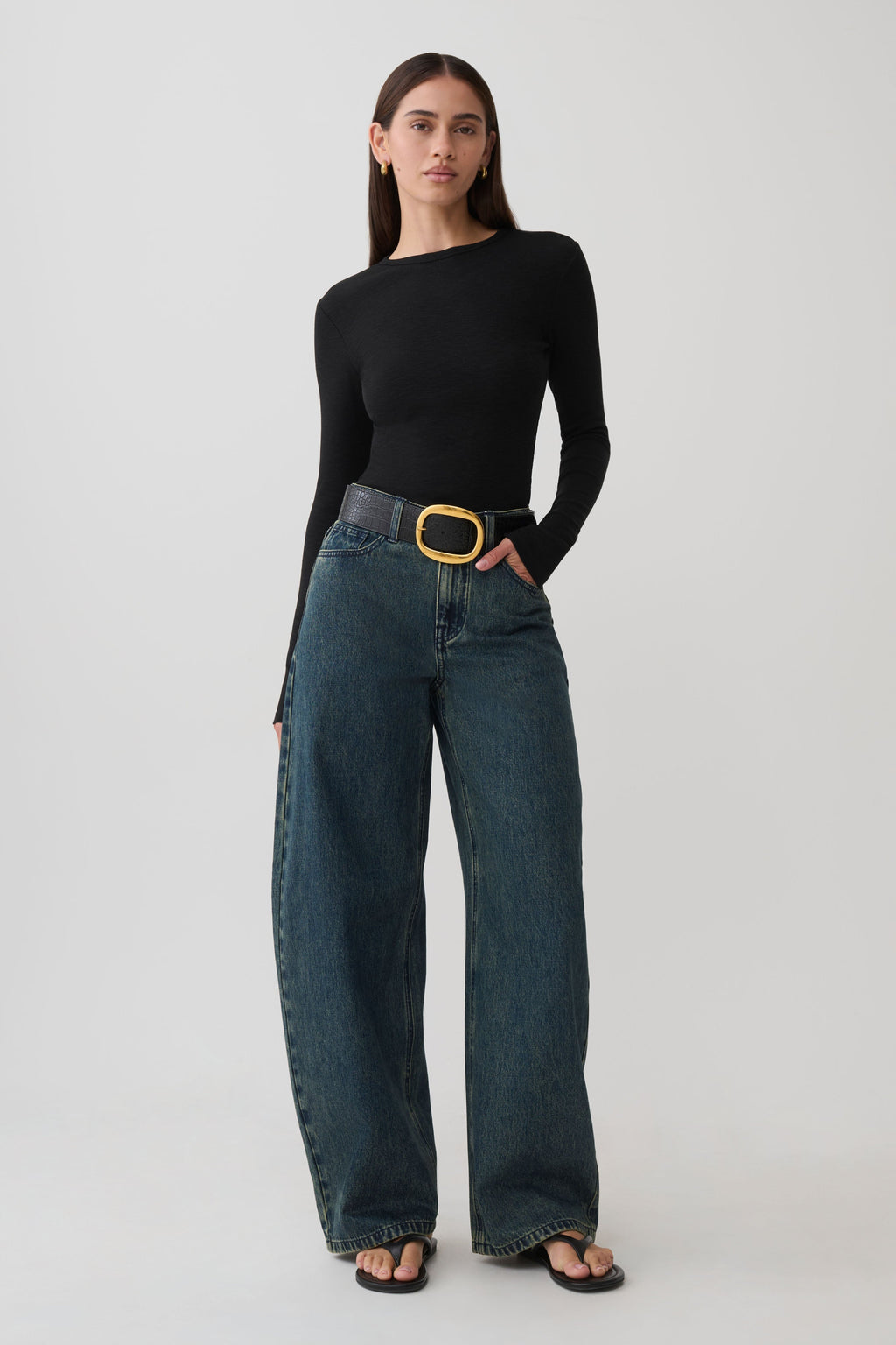 Barrel Denim Jeans - Vintage Blue