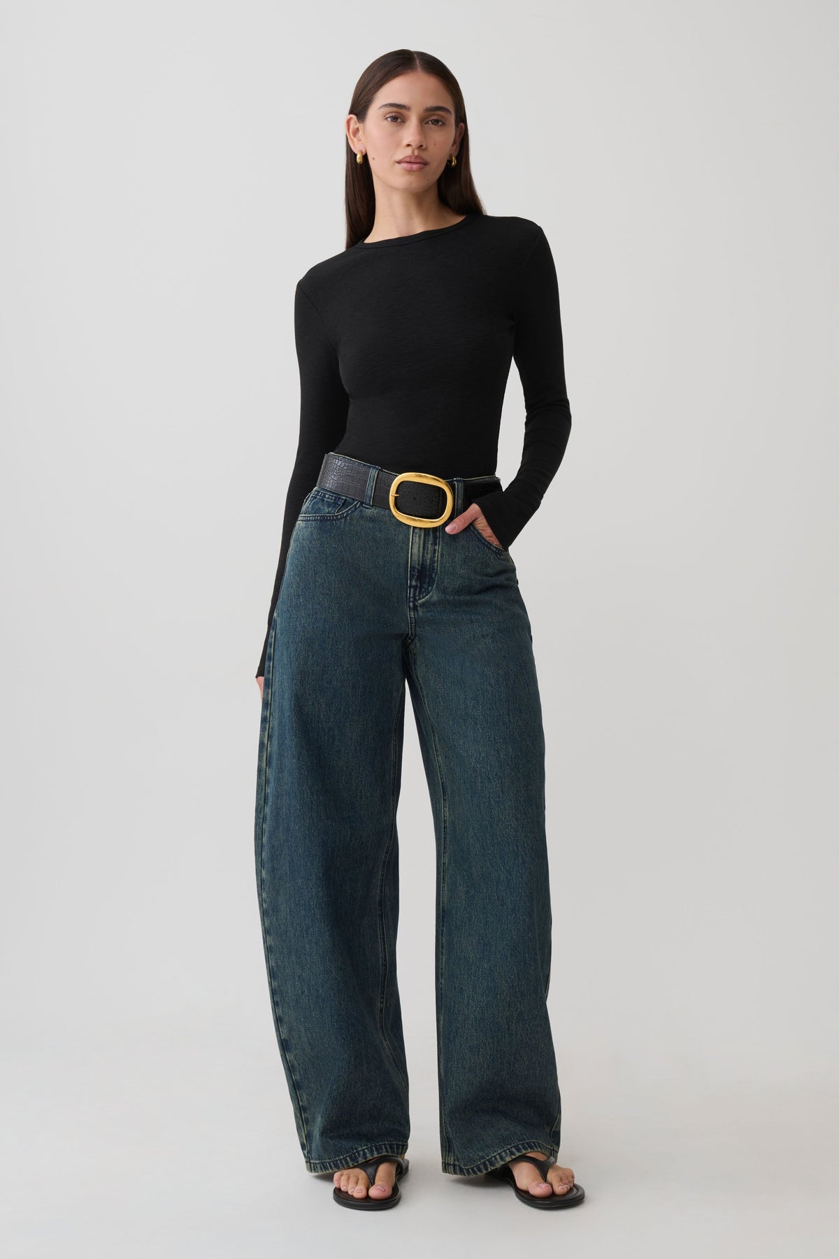 Barrel Denim Jeans - Vintage Blue