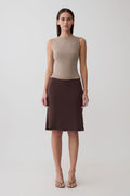 Knee Length Skirt - Espresso