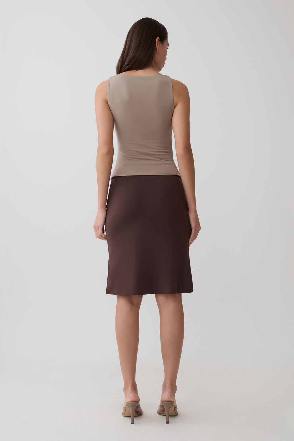 Knee Length Skirt - Espresso