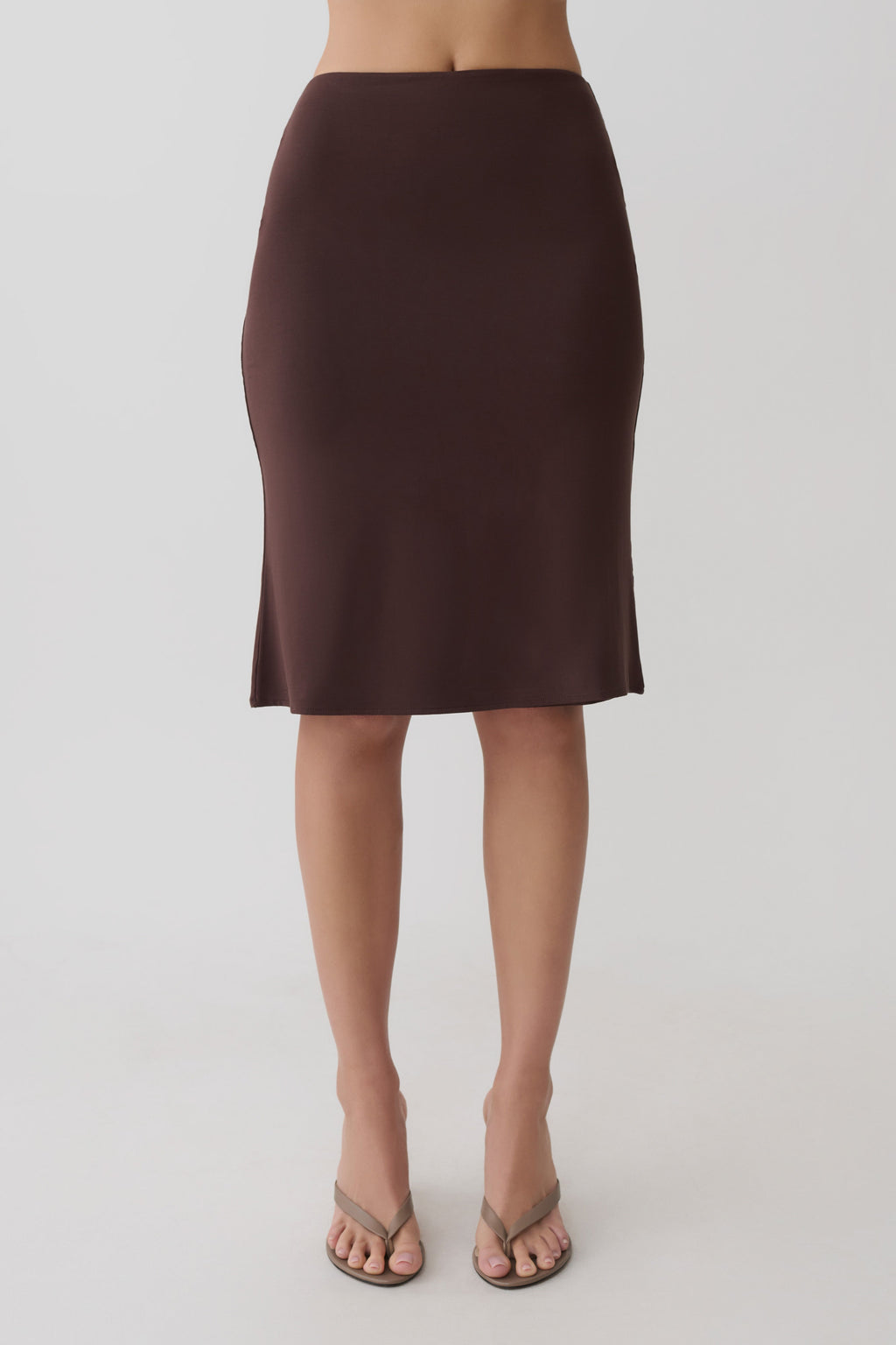 Knee Length Skirt - Espresso
