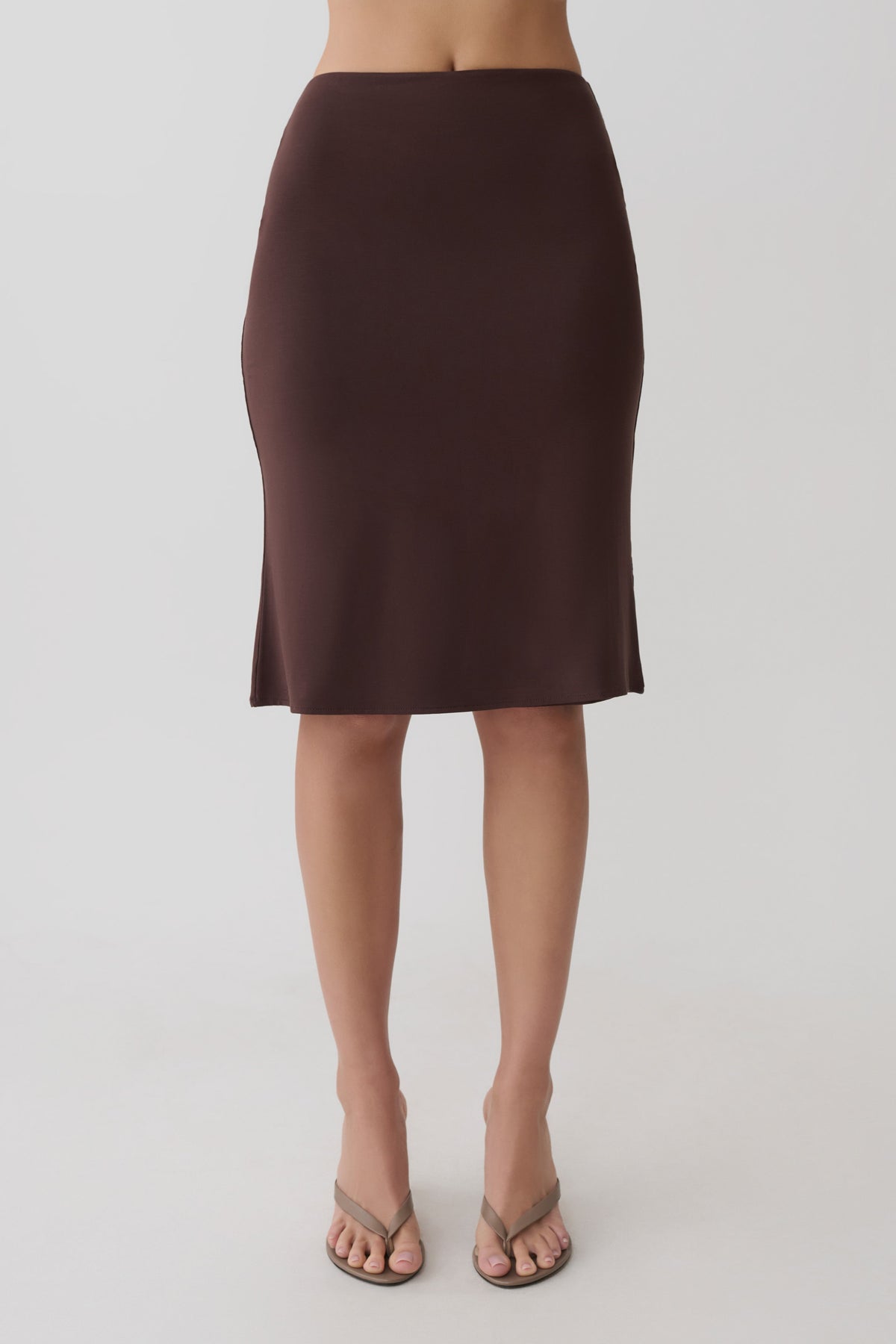 Knee Length Skirt - Espresso