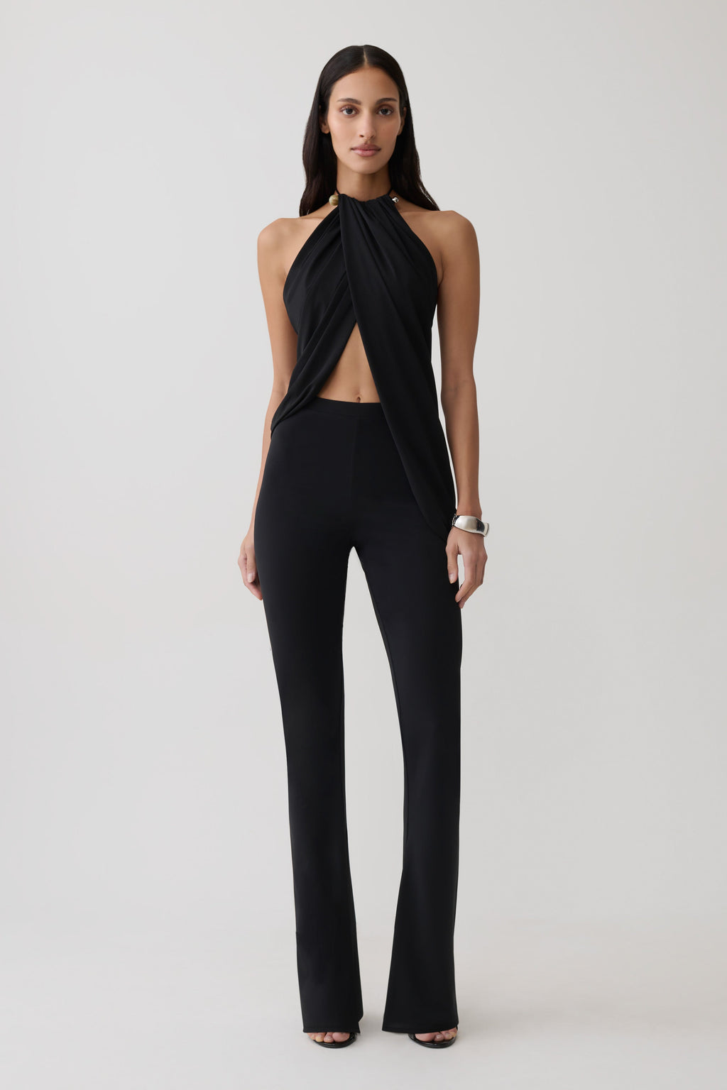 Draped Hardware Top - Black