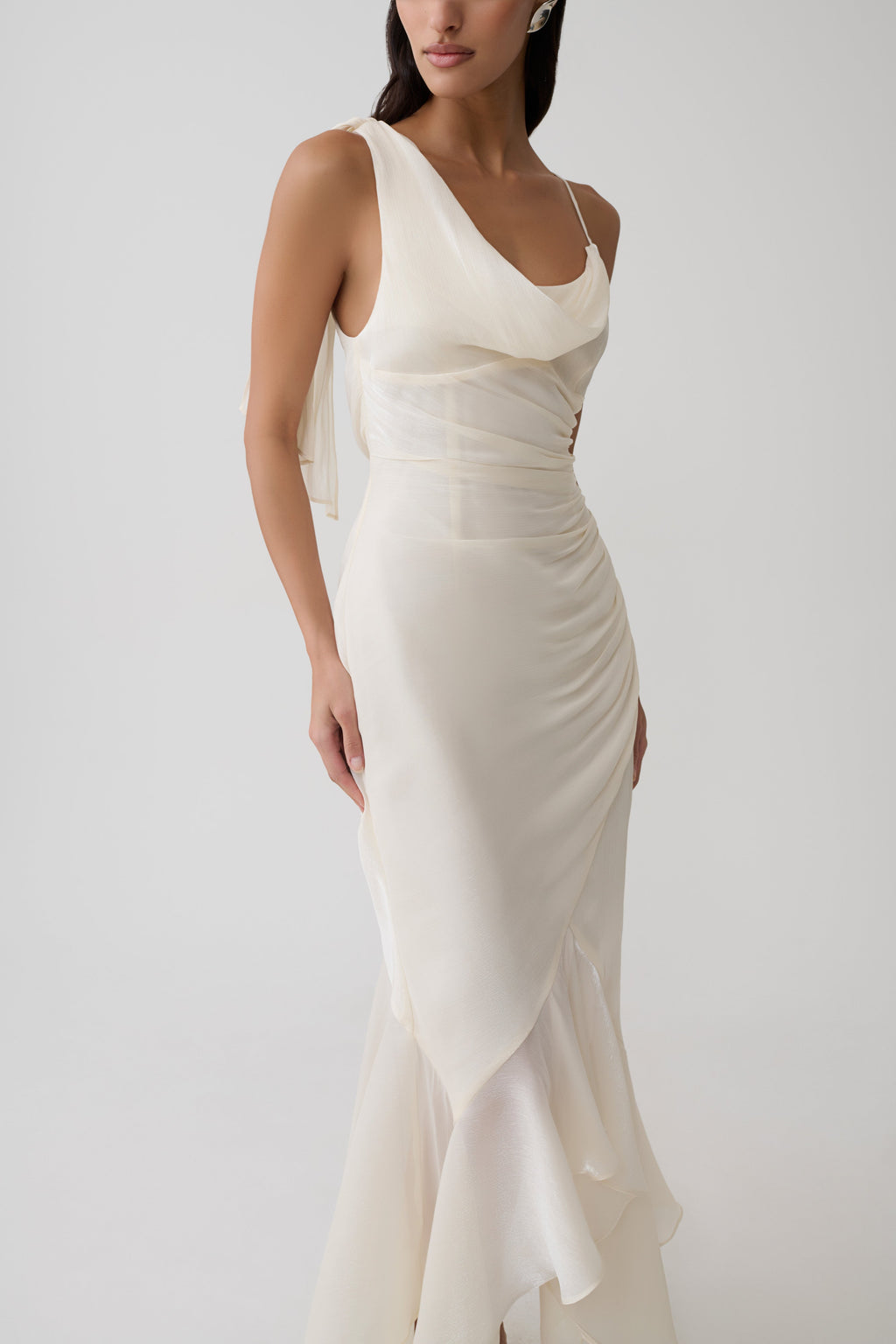 Draped Maxi Dress - Ivory