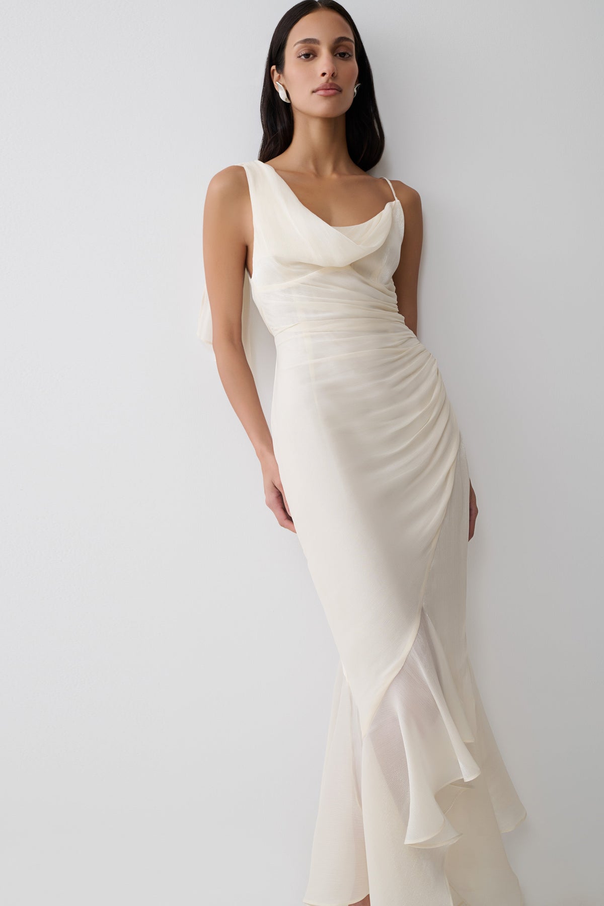 Draped Maxi Dress - Ivory