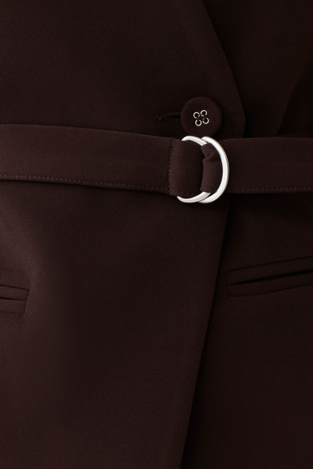Drop Shoulder Suiting Blazer - Dark Chocolate