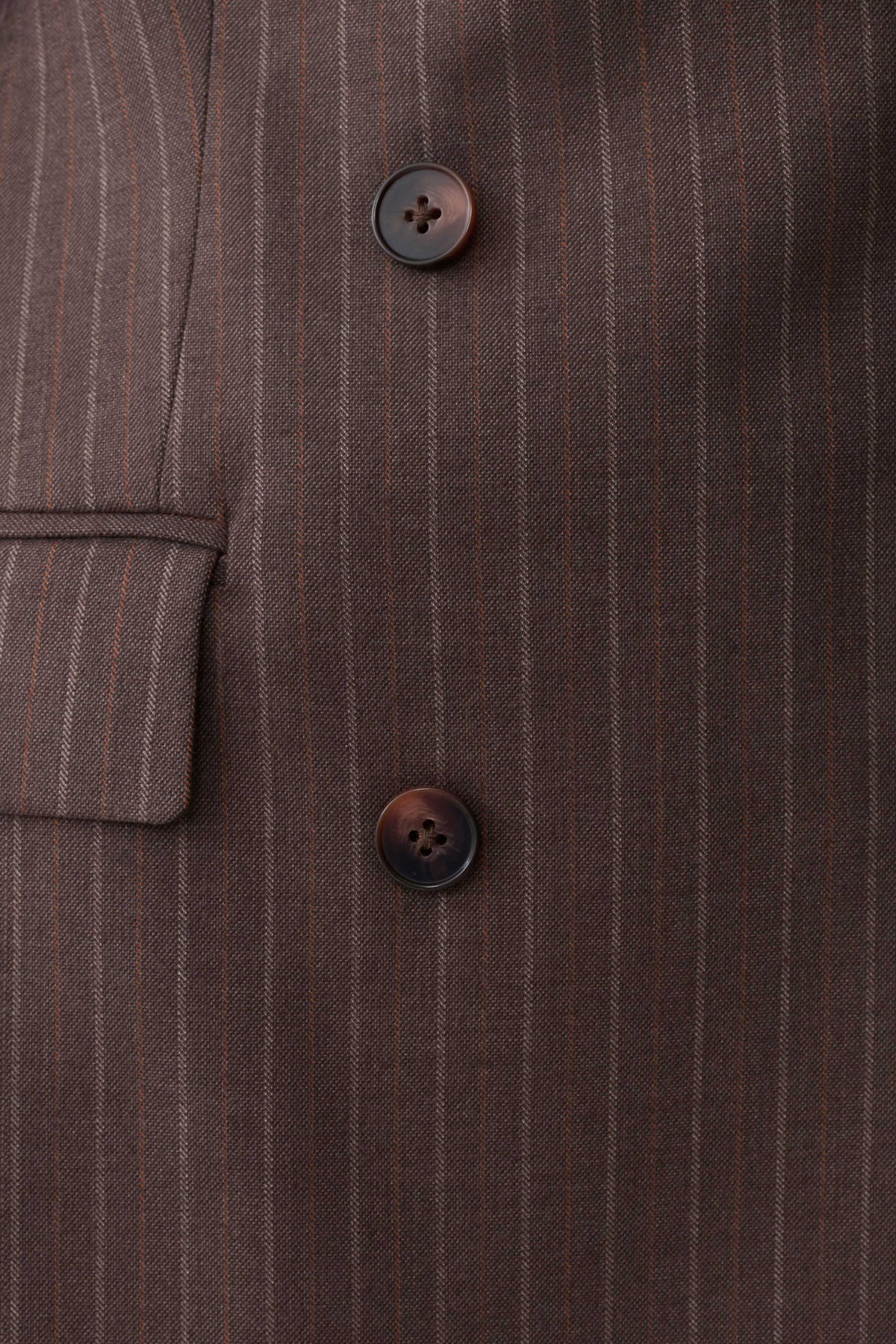 Double Breasted Blazer - Brown Stripe