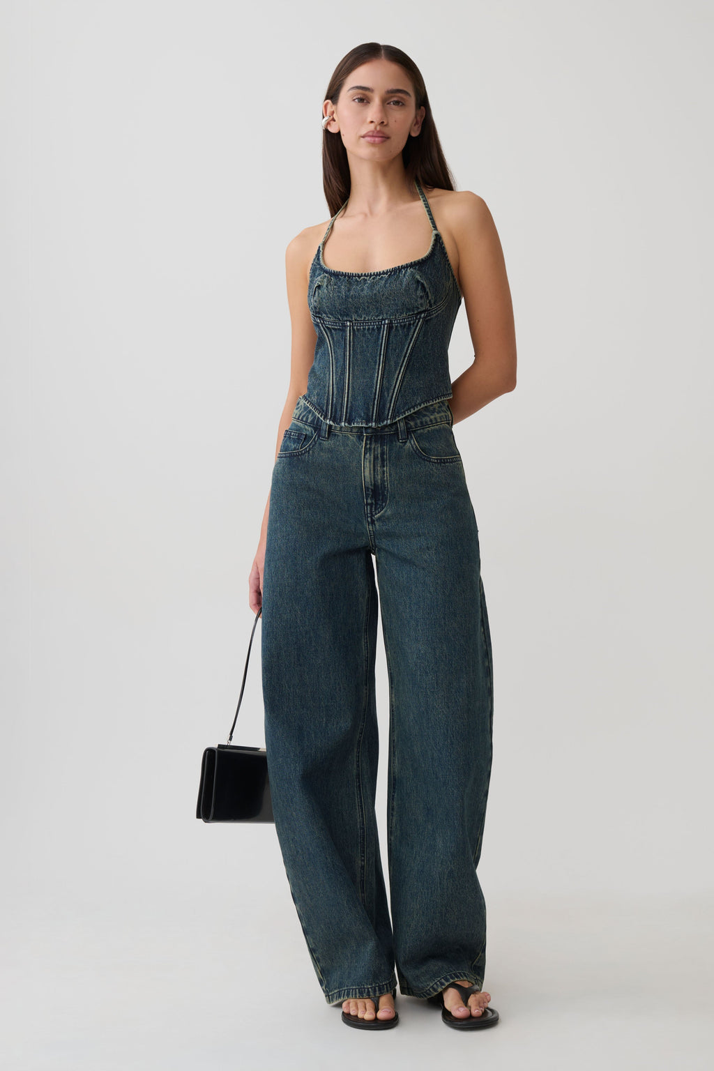 Barrel Denim Jeans - Vintage Blue