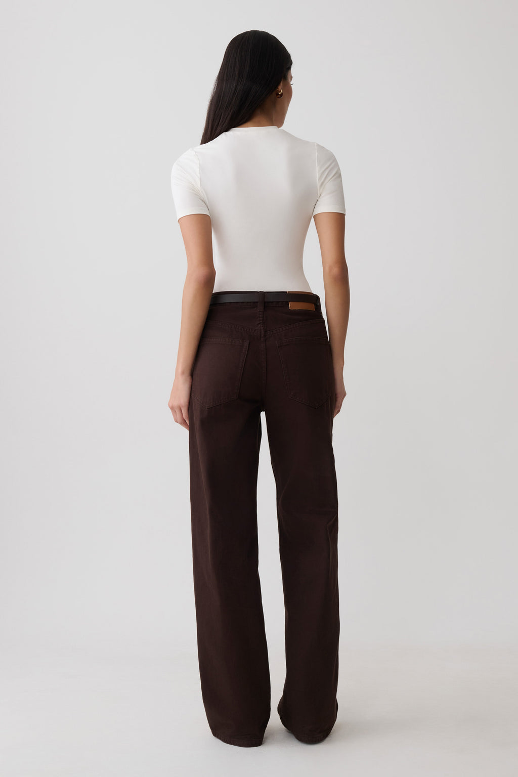 High V Neck Short Sleeve Top - Ivory