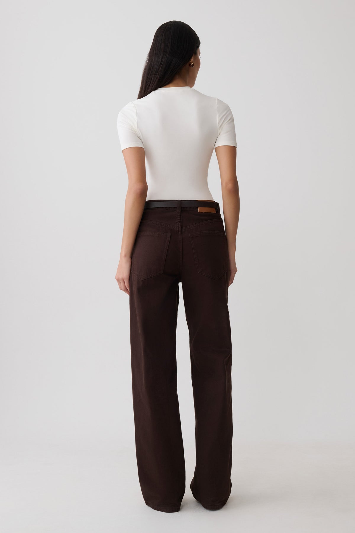 High V Neck Short Sleeve Top - Ivory