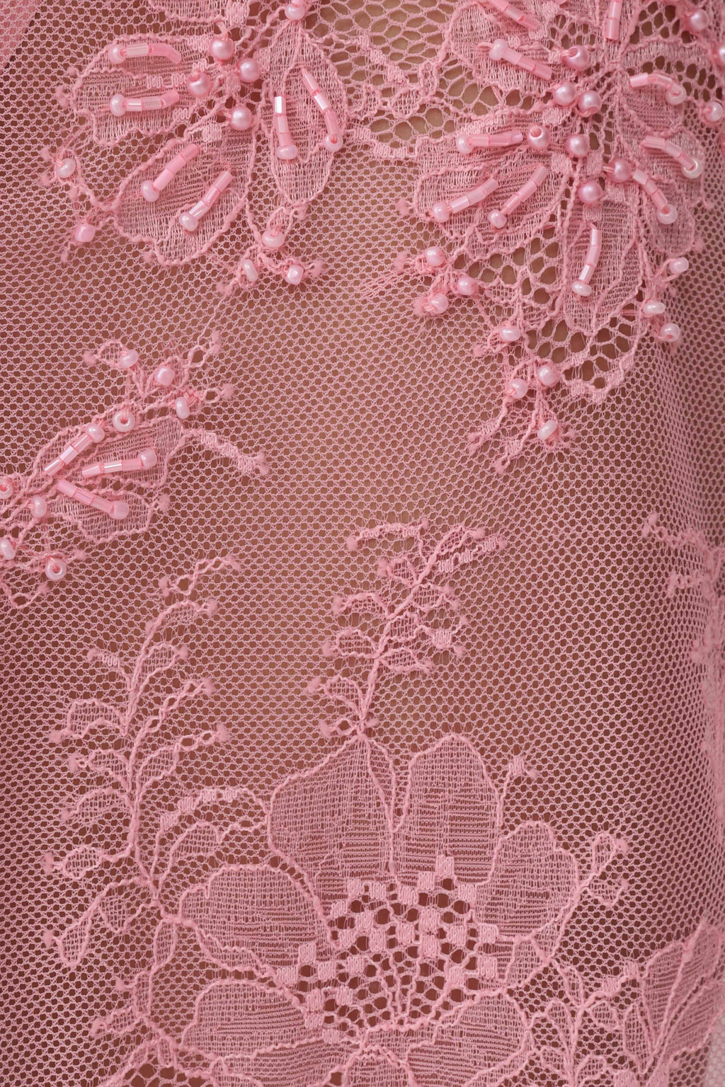 Lace Midi Skirt - Pink