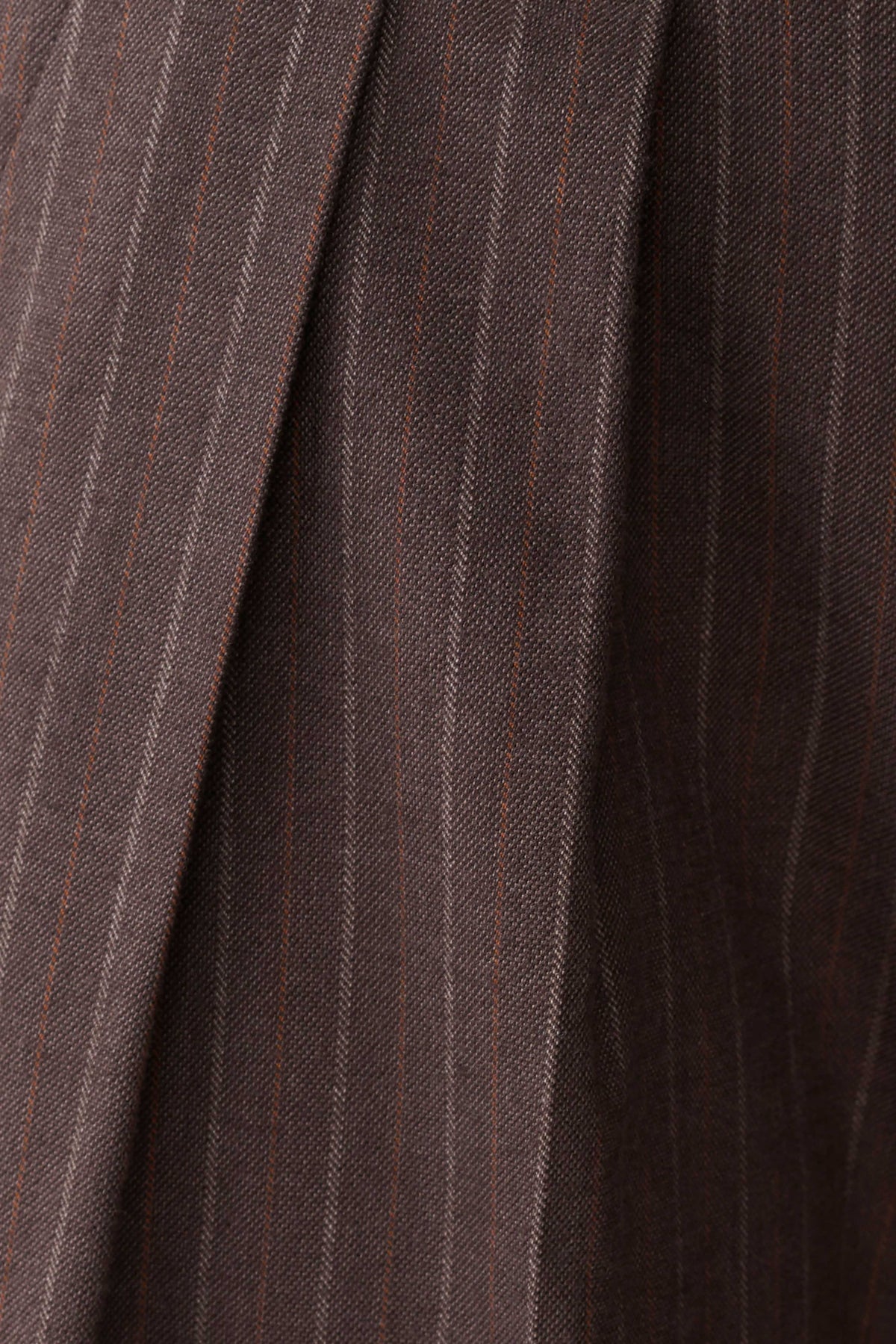 Straight Leg Suiting Pants - Brown Stripe