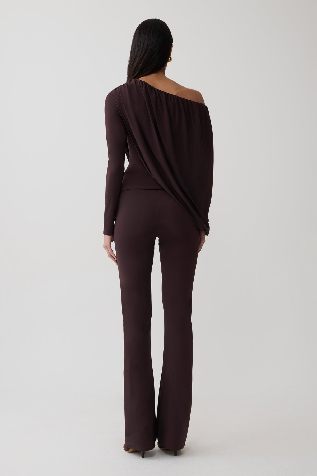 Skinny Flare Pants - Chocolate