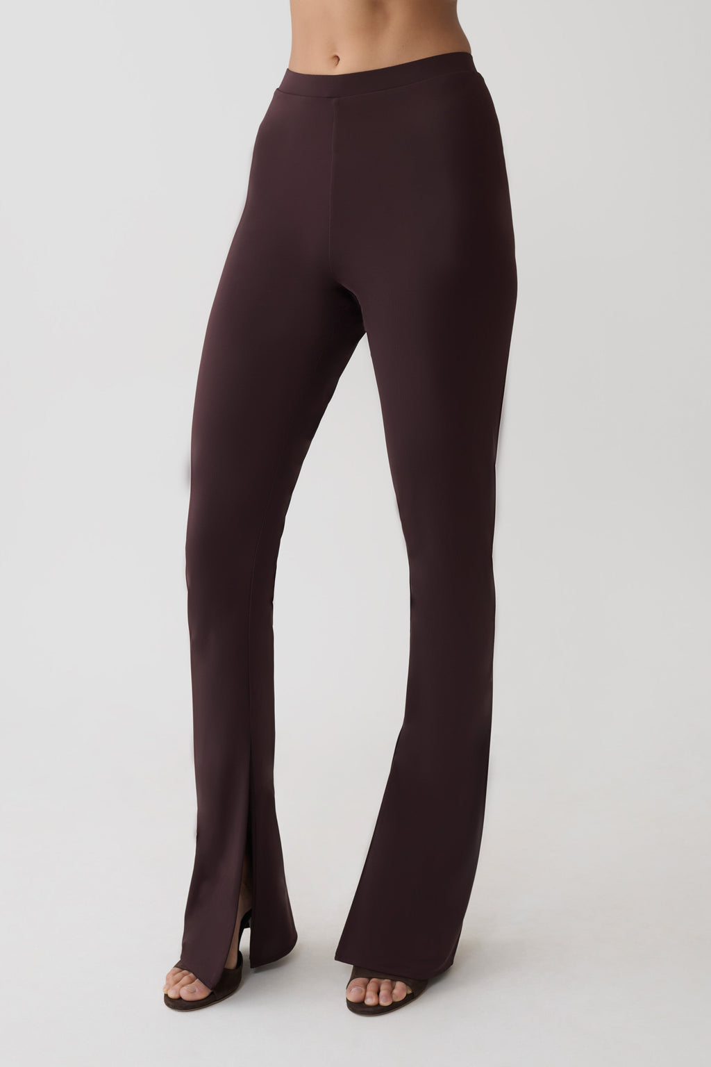 Skinny Flare Pants - Chocolate