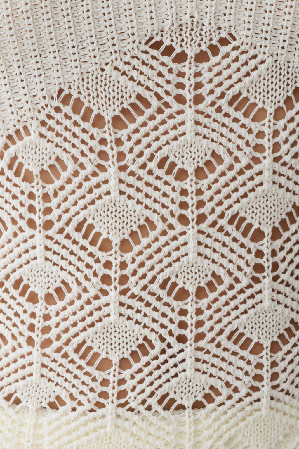 Crochet Knit Top - White