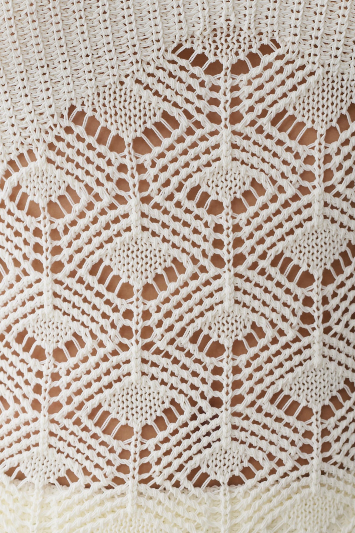 Crochet Knit Top - White