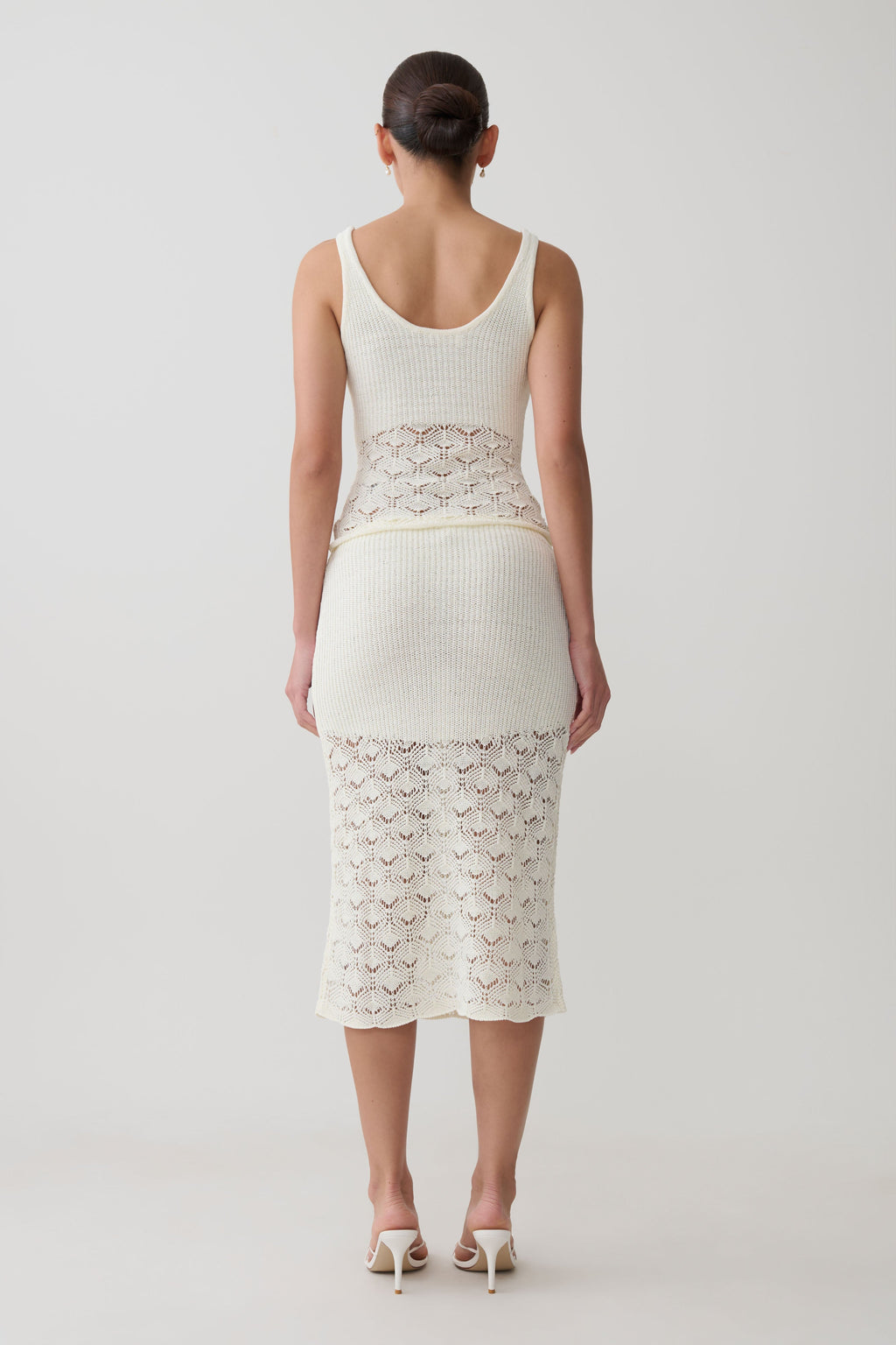 Crochet Knit Top - White