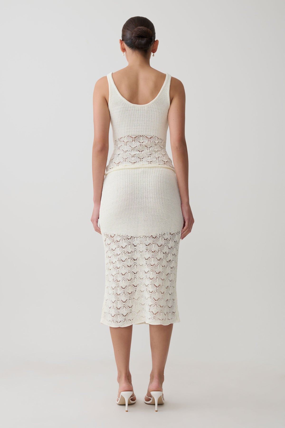 Crochet Knit Top - White