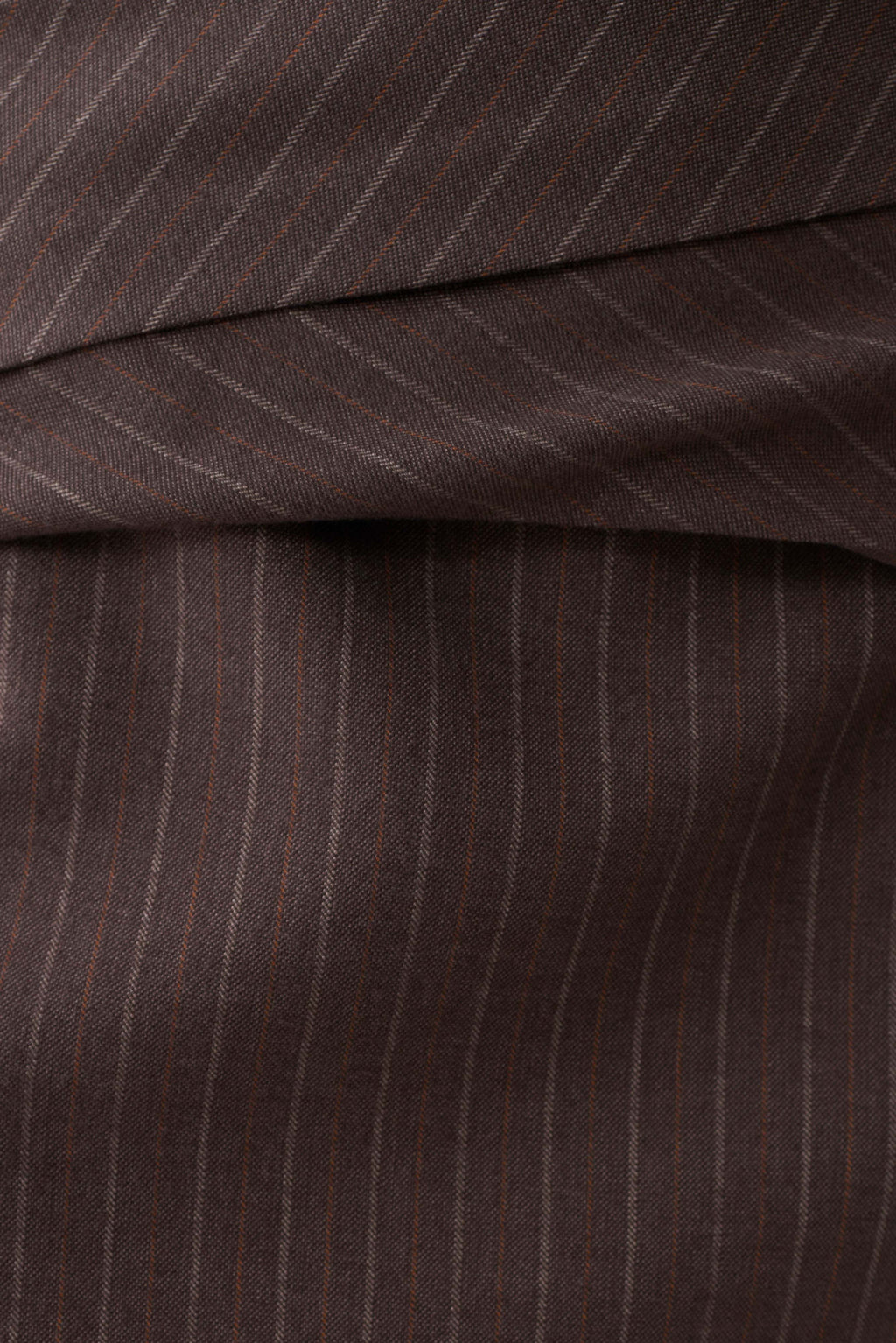 Draped Mini Skirt - Brown Stripe