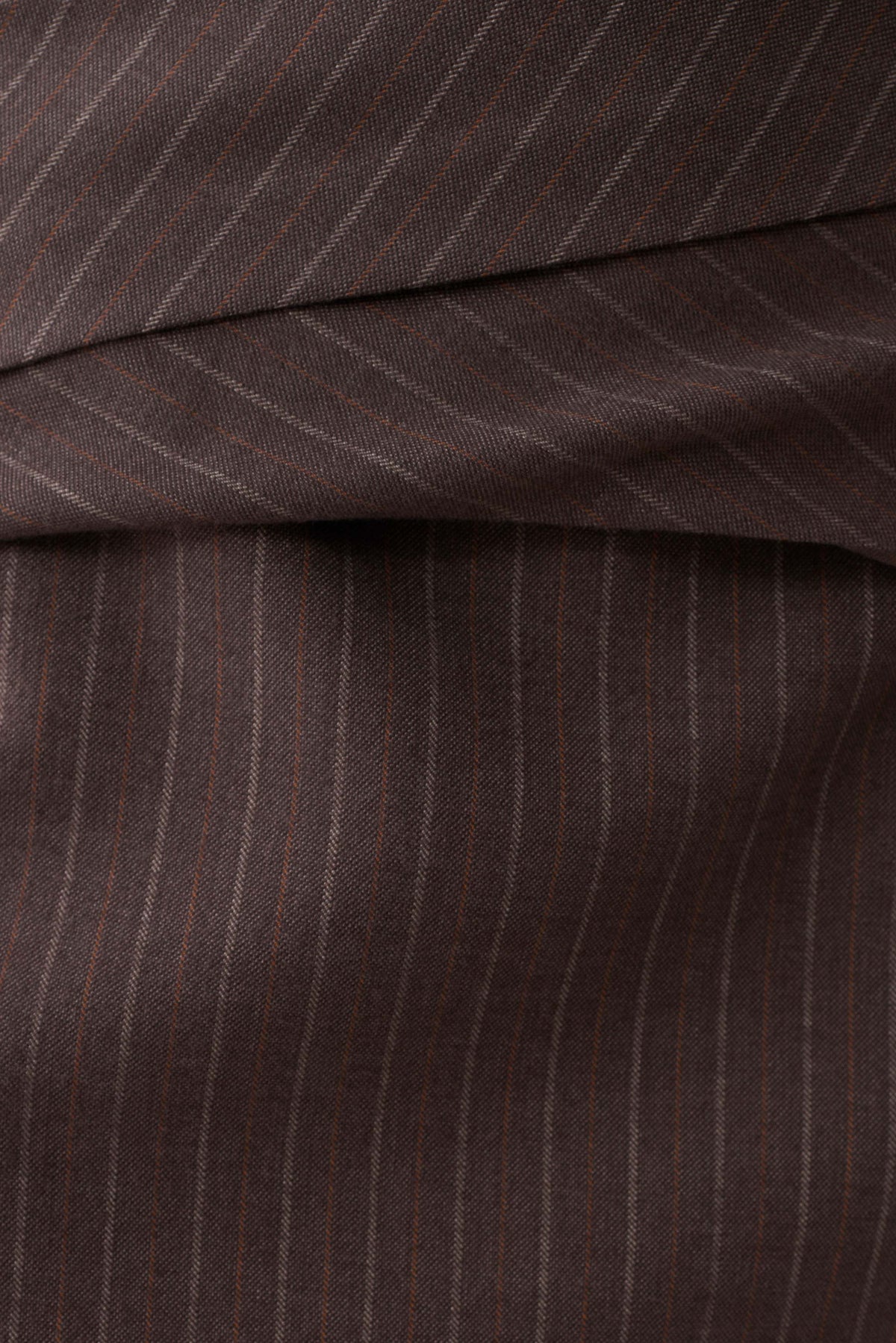 Draped Mini Skirt - Brown Stripe
