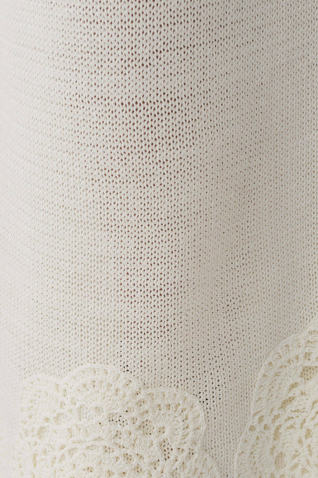 Crochet Halter Longline Top - Ivory