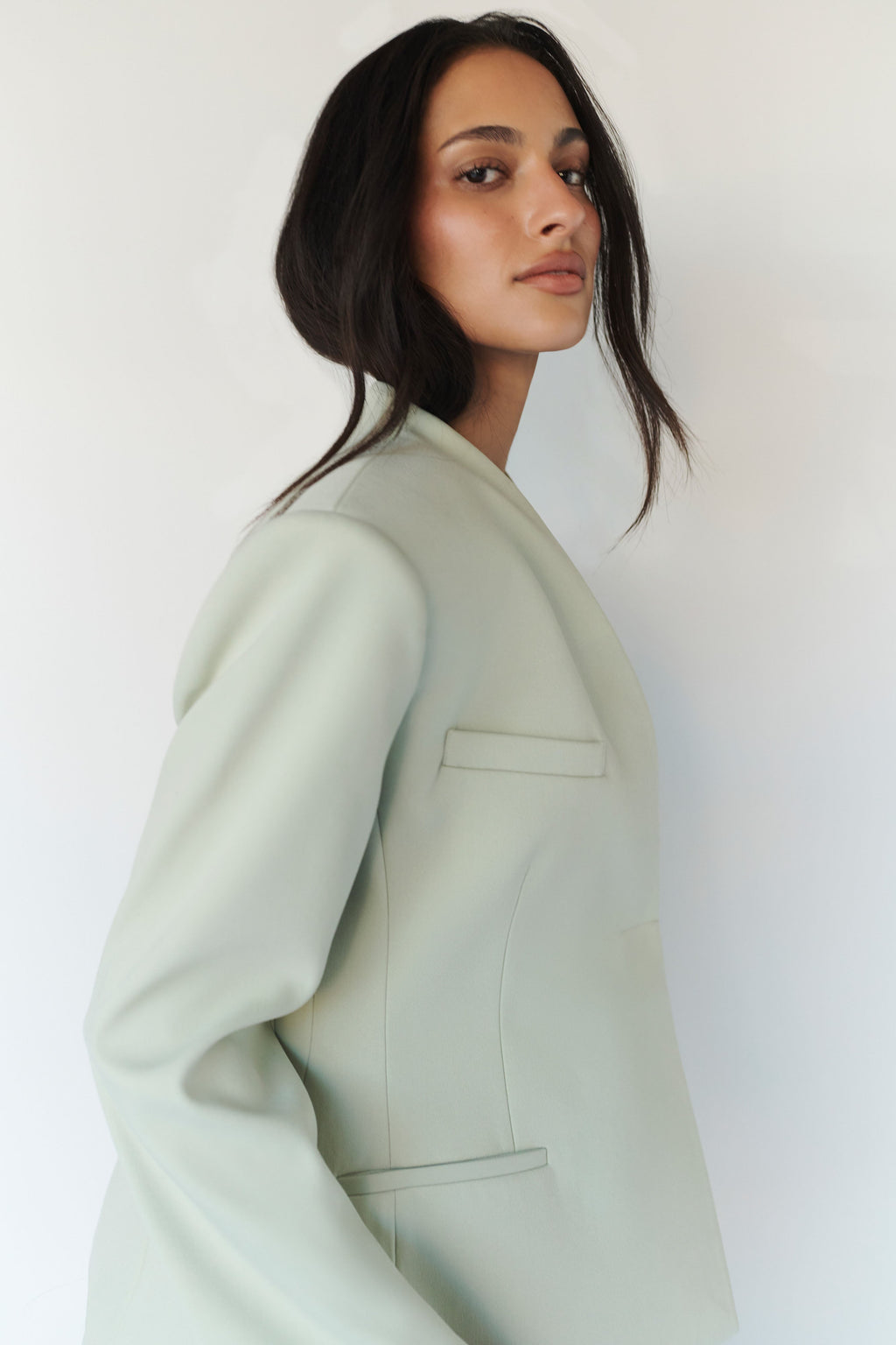 Suiting Structured Blazer - Sage