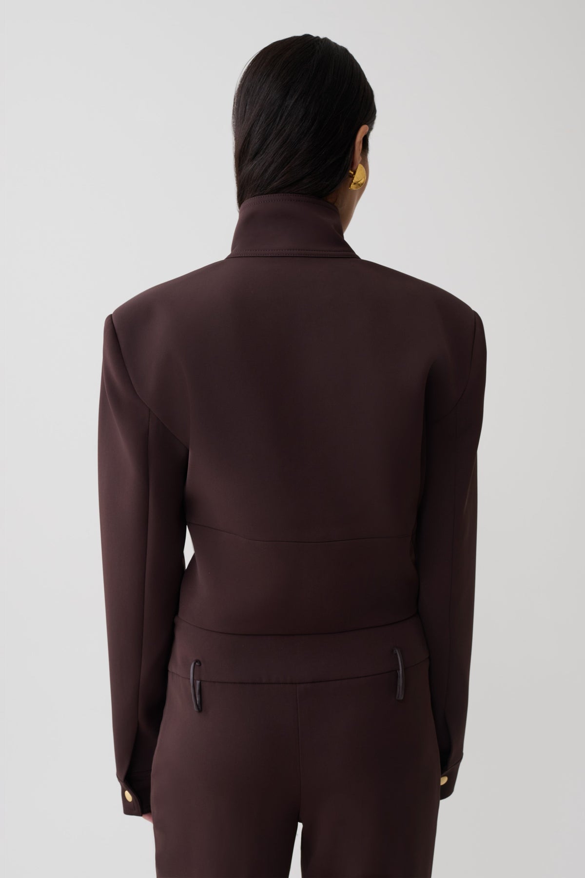 Structured Suiting Jacket - Burgundy