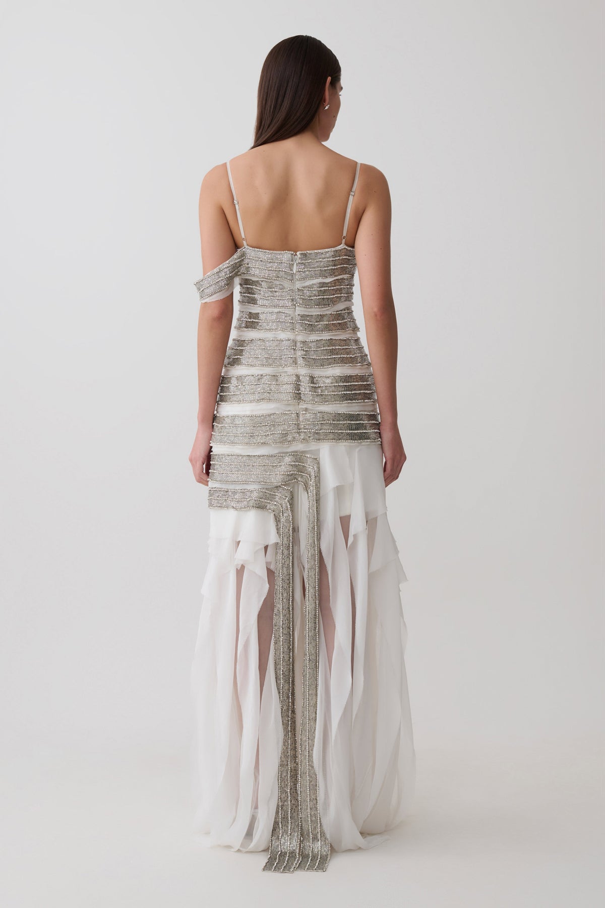 Embellished Maxi Dress - White