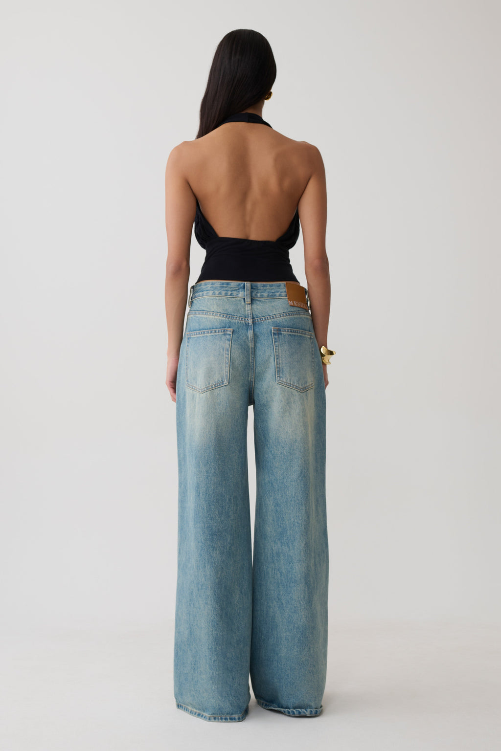 Draped Halter Top - Black
