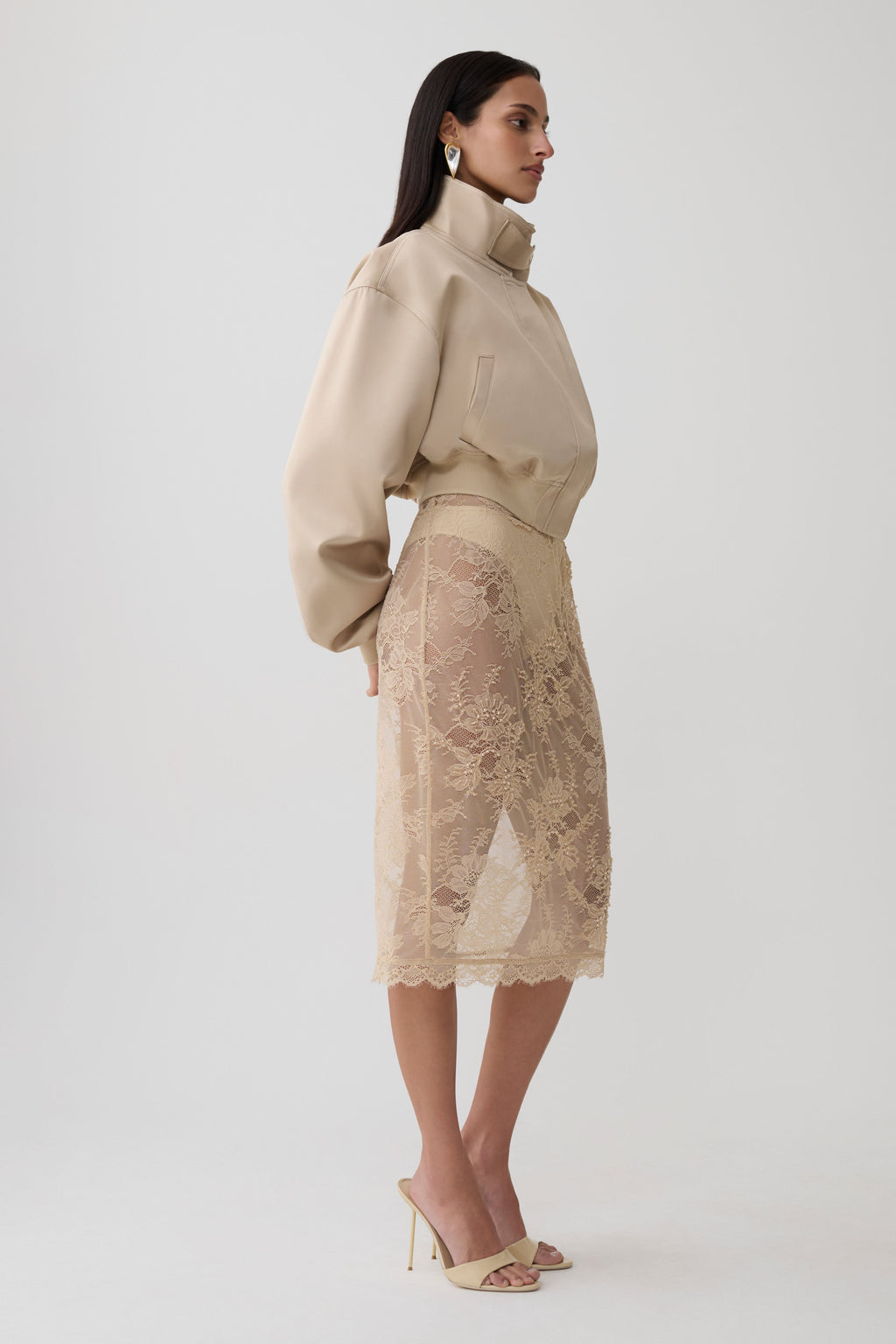 Satin Bomber Jacket - Blush Rose Gold