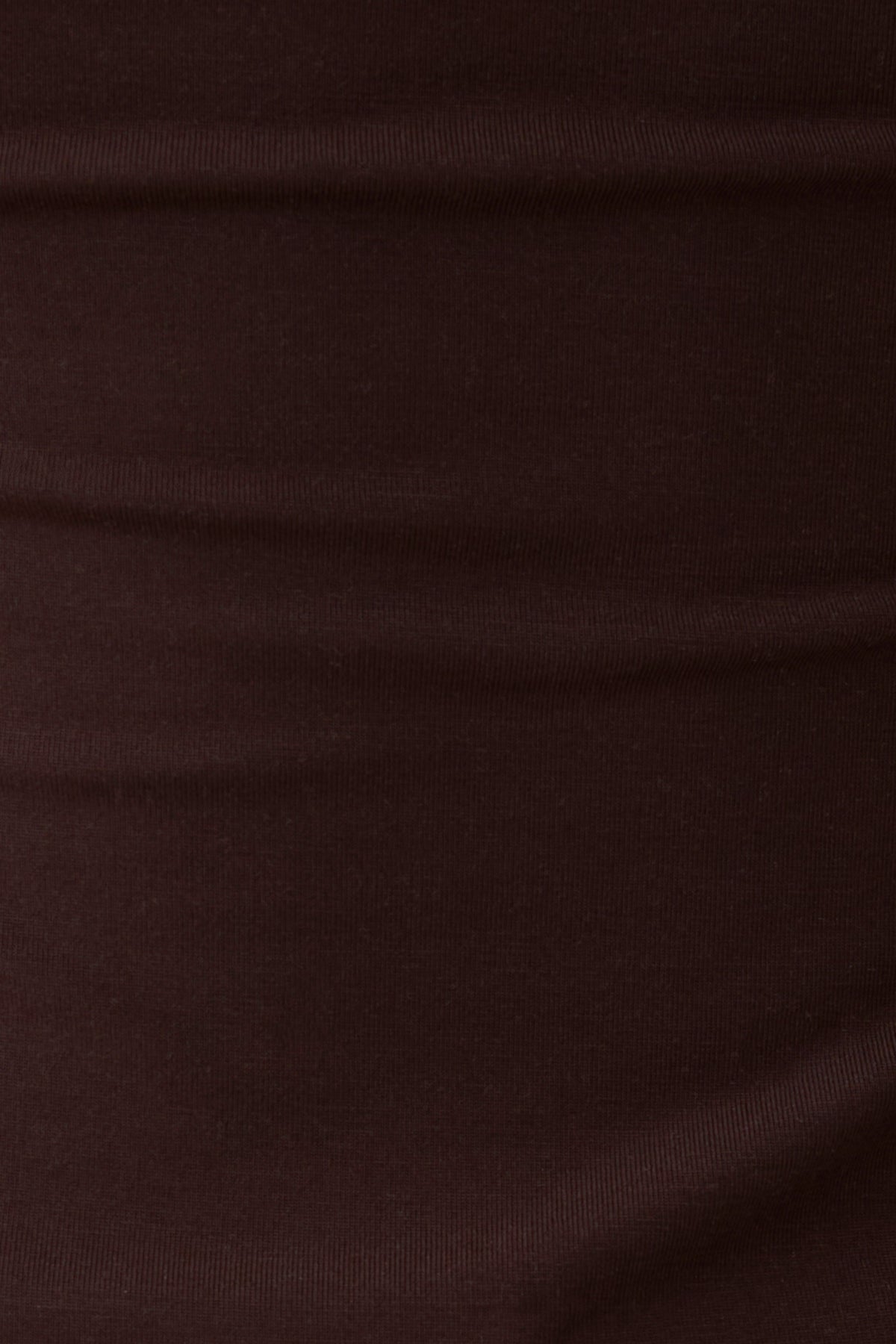 Peached Jersey High Neck Top - Chocolate
