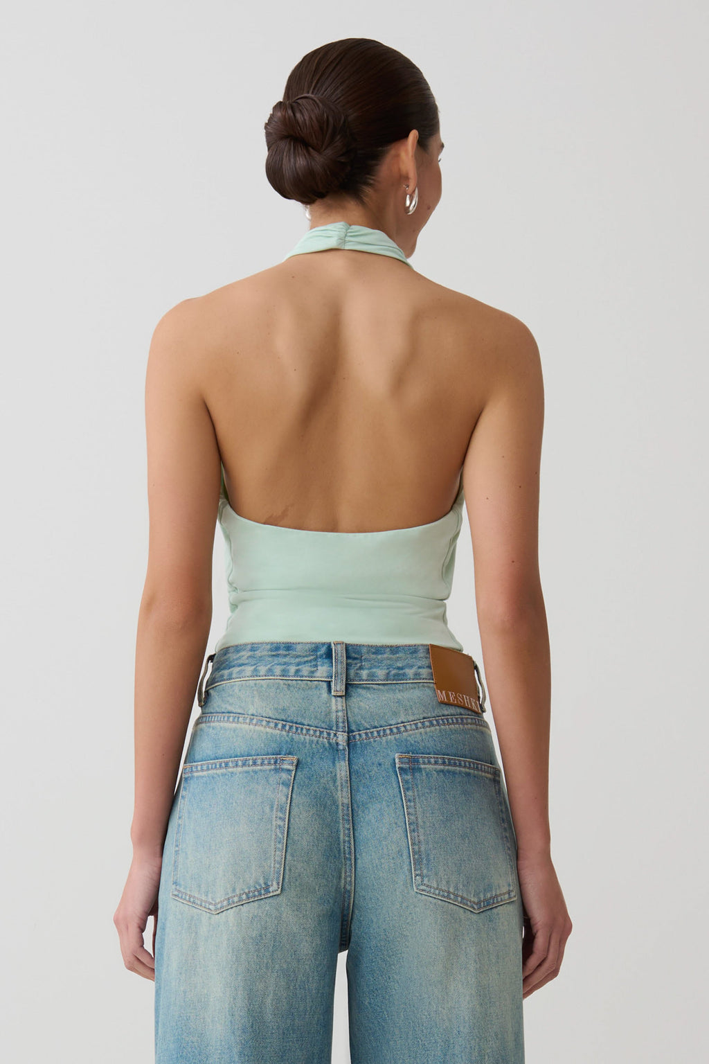 Cowl Front Modal Top - Mint