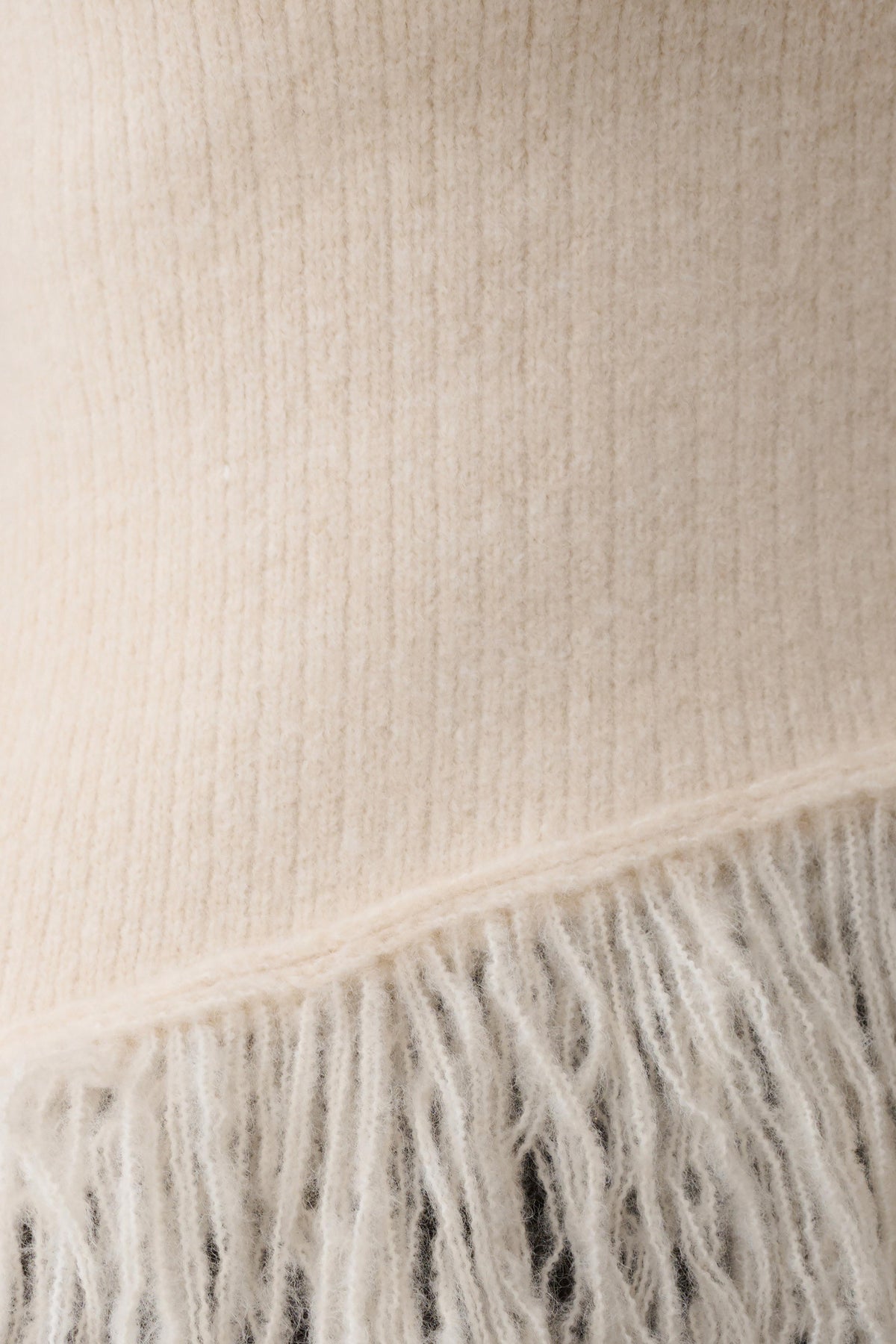 Fringe Knit Top - Cream