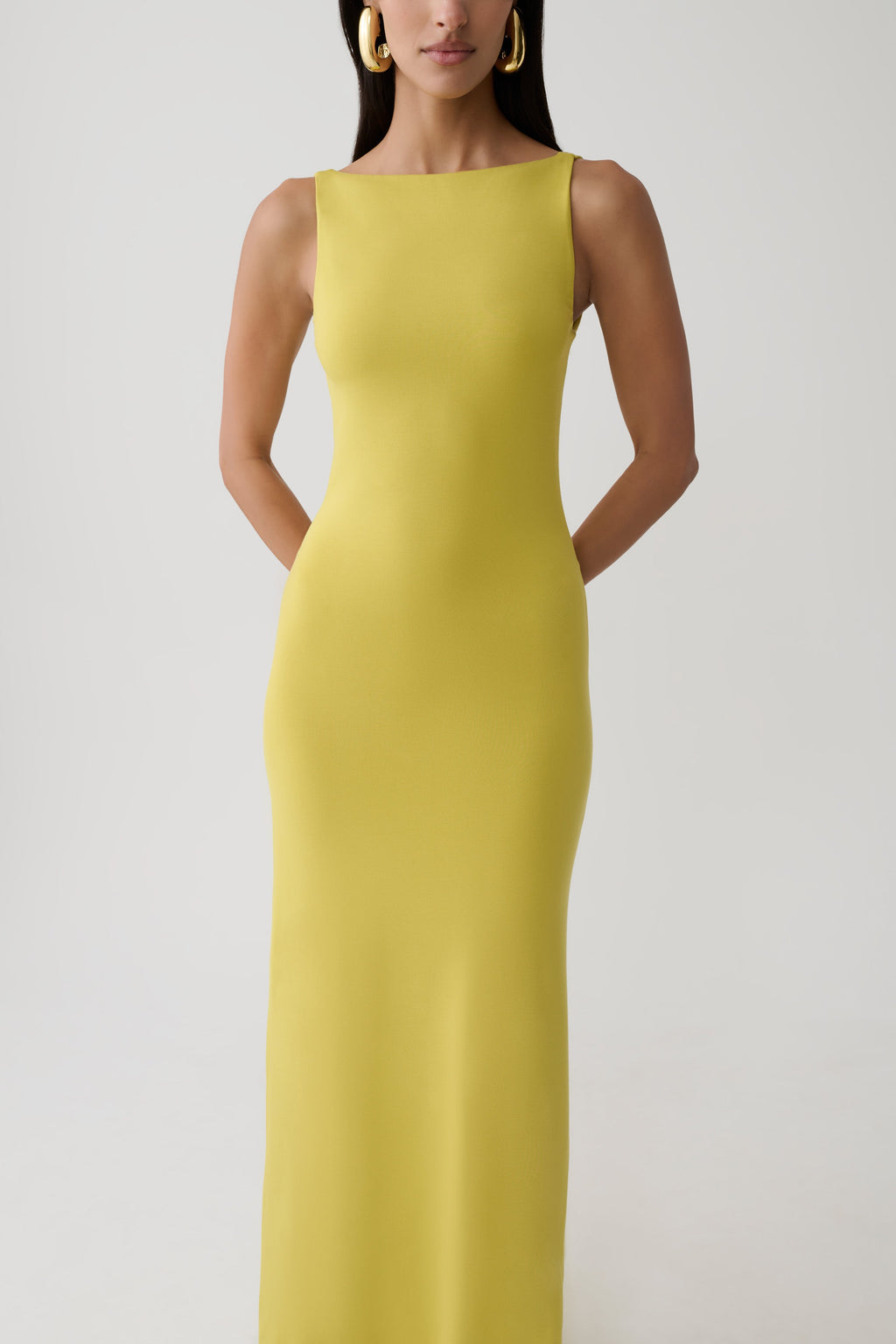 Backless Twist Maxi Dress - Orchard Moss