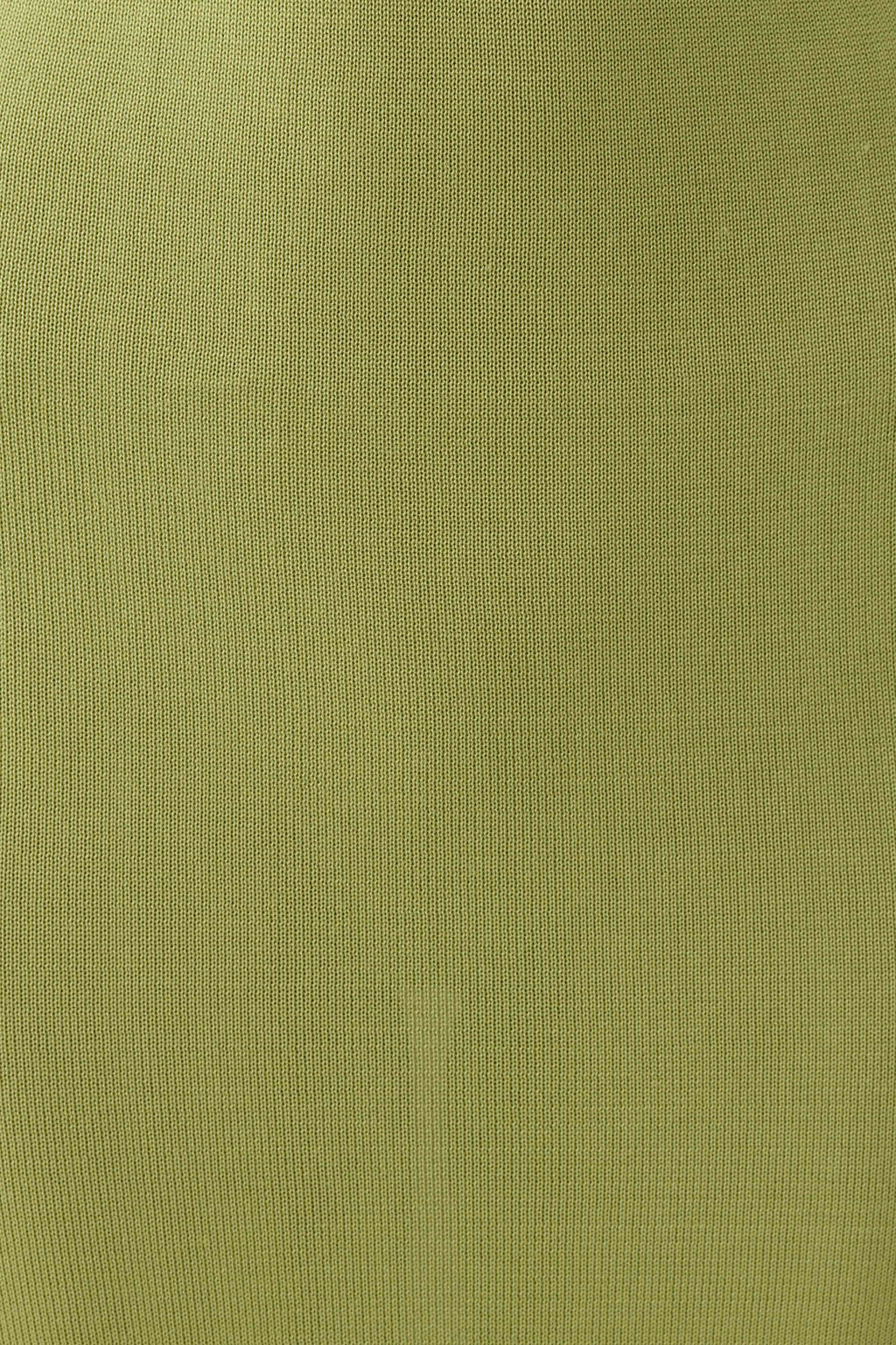 Cross Front Knit Maxi Dress - Olive