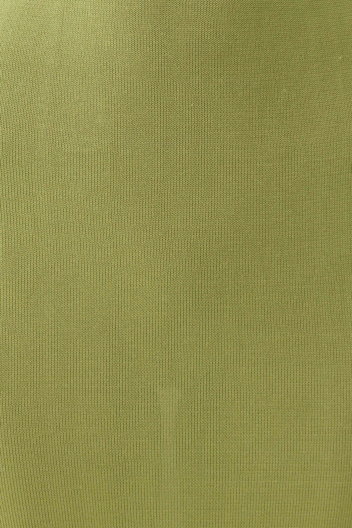 Cross Front Knit Maxi Dress - Olive