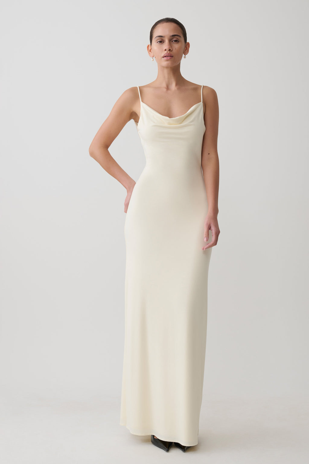 Cowl Maxi Dress - Ivory
