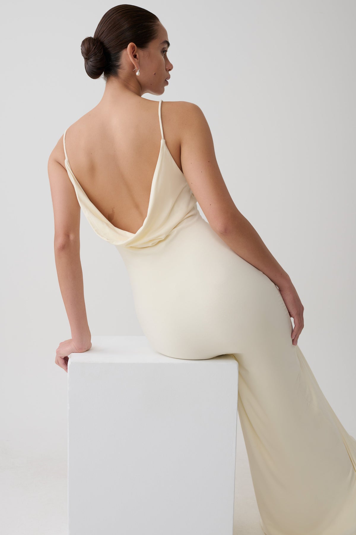 Cowl Maxi Dress - Ivory