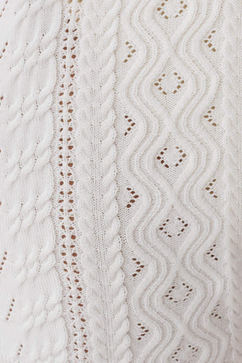 Pointelle Knit Shorts - White