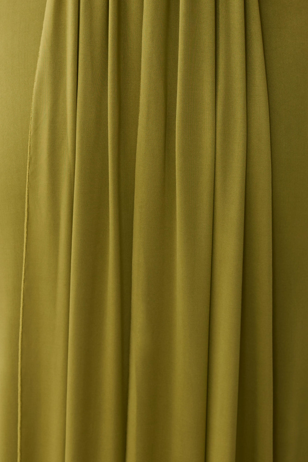 Gathered Slinky Maxi Dress - Olive