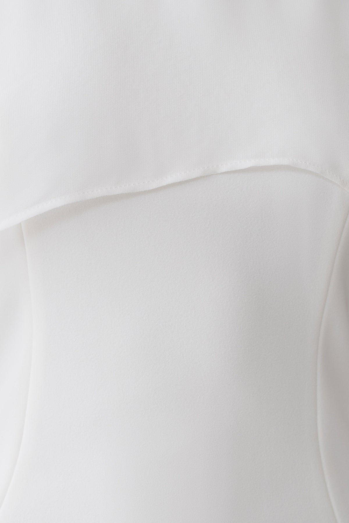 Chiffon Overlay Mini Dress - White