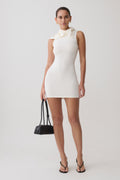 Scarf Knit Mini Dress - Ivory