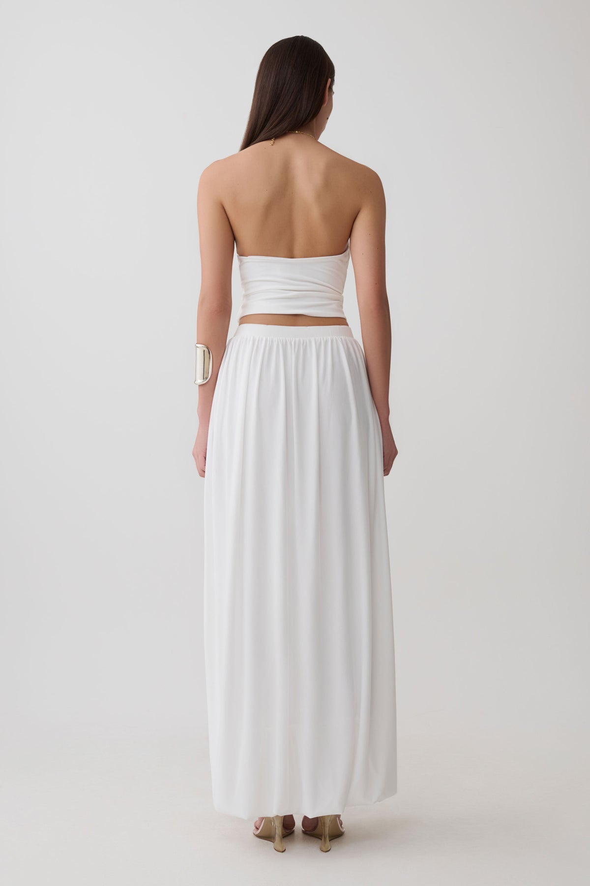 Halter Neck Top With Hardware - White