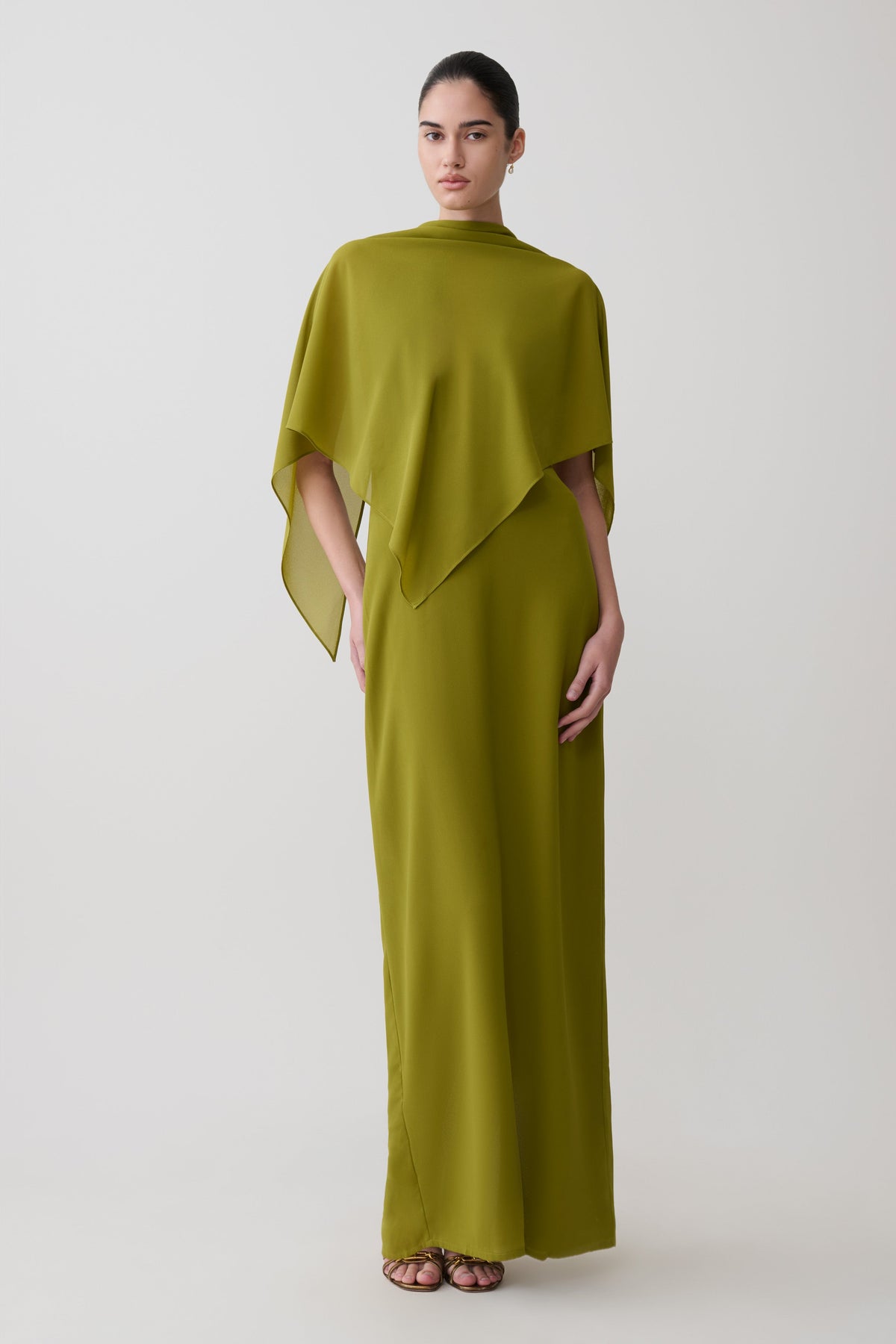 Halter Maxi Dress - Olive