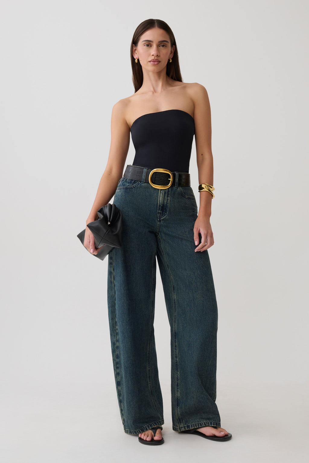 Barrel Denim Jeans - Vintage Blue