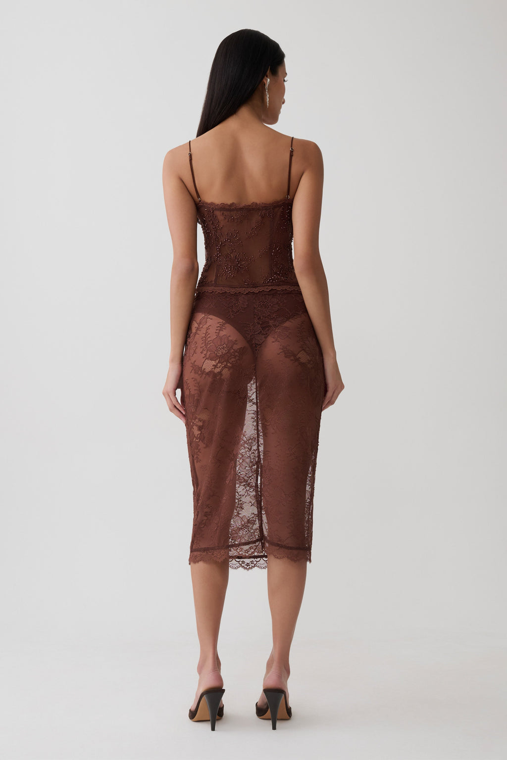 Sweetheart Lace Top - Dark Chocolate